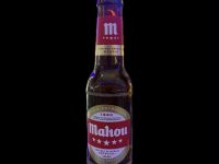 Botellín Mahou roja